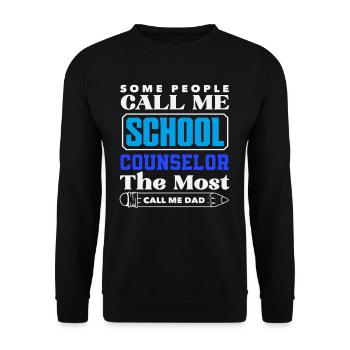 Einige Nennen Mich Schulberater Papa - Unisex Pullover - Schwarz - Vorne - Alina (178cm) & Michal (187cm)