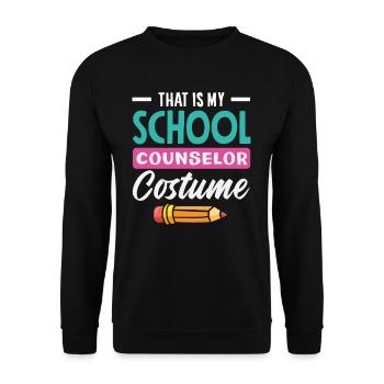 Das Ist Mein Schulberater Kostüm - Unisex Pullover - Schwarz - Vorne - Alina (178cm) & Michal (187cm)