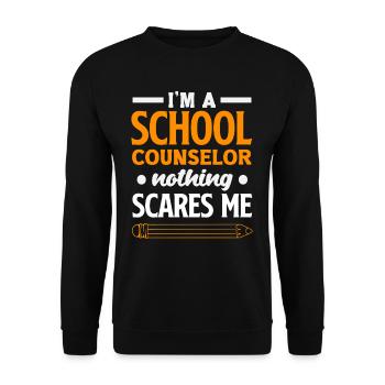 Ich Bin Schulberater Nichts Schockiert Mich - Unisex Pullover - Schwarz - Vorne - Alina (178cm) & Michal (187cm)