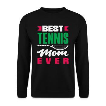 Best Tennis Mom Ever Tennis Players - Unisex Sweatshirt - black - Front - Alina (178cm) & Michal (187cm)