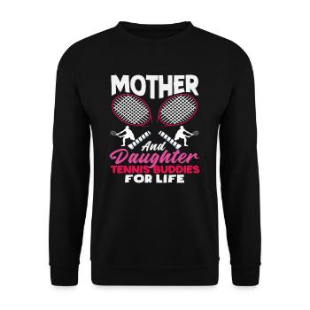 Tennis Player Mother And Daughter Tennis - Unisex Sweatshirt - black - Front - Alina (178cm) & Michal (187cm)