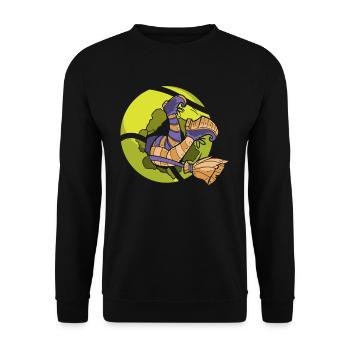 Tennis Witch Player Funny Halloween Design - Unisex Sweatshirt - black - Front - Alina (178cm) & Michal (187cm)