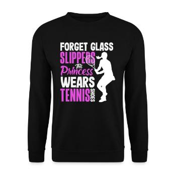 Tennis Player Princess Shoes - Unisex Sweatshirt - black - Front - Alina (178cm) & Michal (187cm)