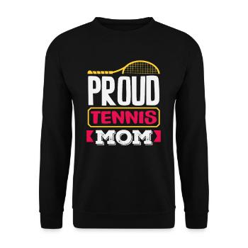 Proud Tennis Mom Tennis Player - Unisex Sweatshirt - black - Front - Alina (178cm) & Michal (187cm)
