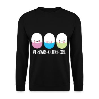 Pharma-Cute-Cal - Sweat-shirt Unisexe - noir - Devant - Alina (178cm) & Michal (187cm)