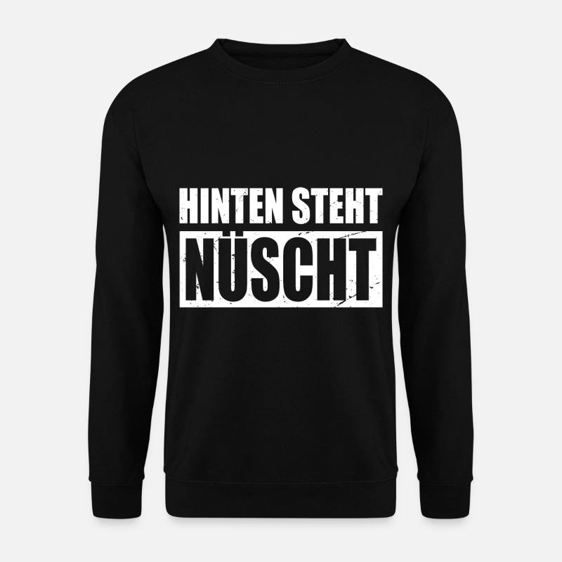 Hinten Steht Nüscht Auch Wat Nichts Berlinerisch - Unisex Pullover - Schwarz