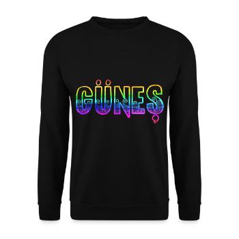 Güneş RS Rainbow - Unisex Sweatshirt - black - Front - Alina (178cm) & Michal (187cm)