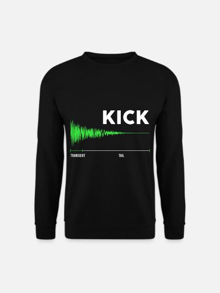 Drum Kick Sound Effect Drums - Unisex Sweatshirt - black