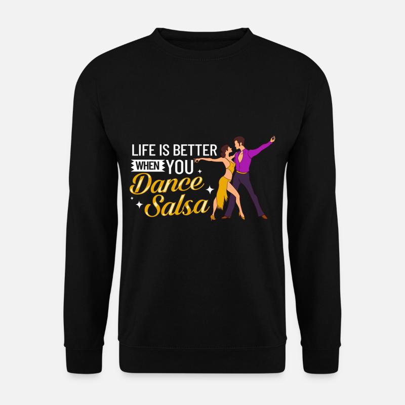 Salsa Tanz Musik Kurs Anfänger Workout Tänzer - Unisex Pullover - Schwarz