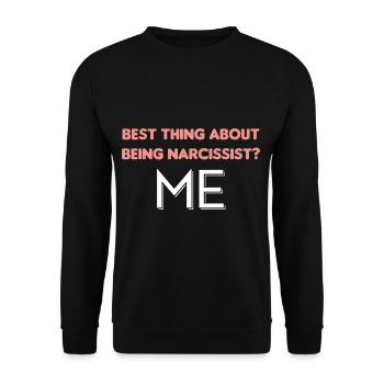 Narceur drôle Le meilleur de la narcissique - Sweat-shirt Unisexe - noir - Devant - Alina (178cm) & Michal (187cm)