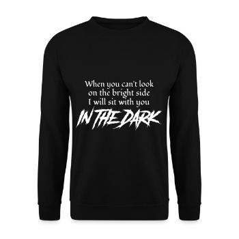 Gothic lovers, if you don't like the bright - Unisex Sweatshirt - black - Front - Alina (178cm) & Michal (187cm)