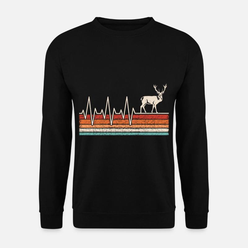 Deer Heartbeat - Unisex Sweatshirt - black