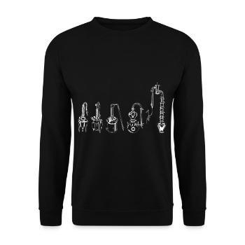 Distillery Evolution Schnapps Schnapps Distiller - Unisex Sweatshirt - black - Front - Alina (178cm) & Michal (187cm)