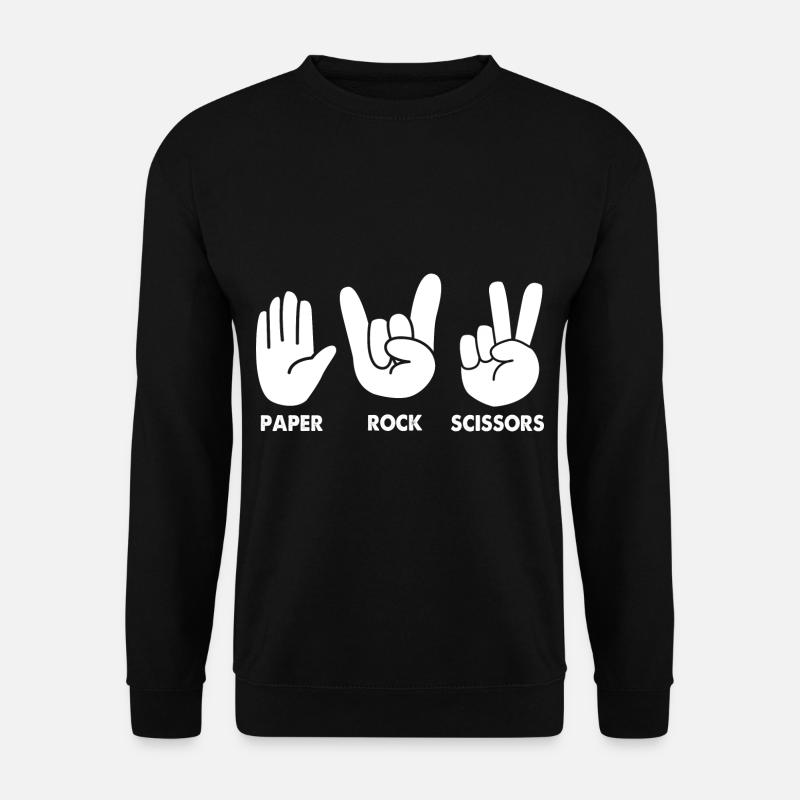 Schere Stein Papier - Unisex Pullover - Schwarz