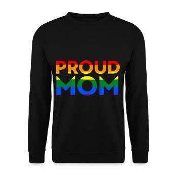 LGBT Support Proud Mom Pride Flag Equal - Unisex Sweatshirt - black - Front - Alina (178cm) & Michal (187cm)