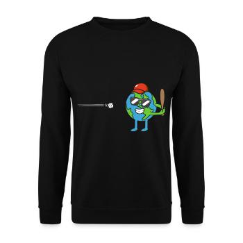 La Terre joue au baseball Jour de la Terre Jour de l’environnement Jour de la Terre - Sweat-shirt Unisexe - noir - Devant - Alina (178cm) & Michal (187cm)