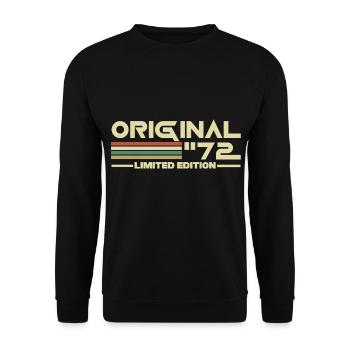 1972 - Unisex Pullover - Schwarz - Vorne - Alina (178cm) & Michal (187cm)