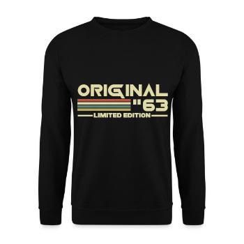 1963 - Unisex Pullover - Schwarz - Vorne - Alina (178cm) & Michal (187cm)
