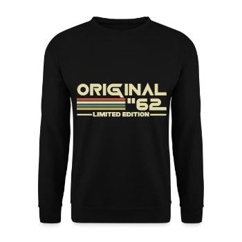 1962 - Unisex Pullover - Schwarz - Vorne - Alina (178cm) & Michal (187cm)