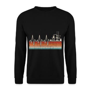 Chemist Heartbeat - Unisex Sweatshirt - black - Front - Alina (178cm) & Michal (187cm)
