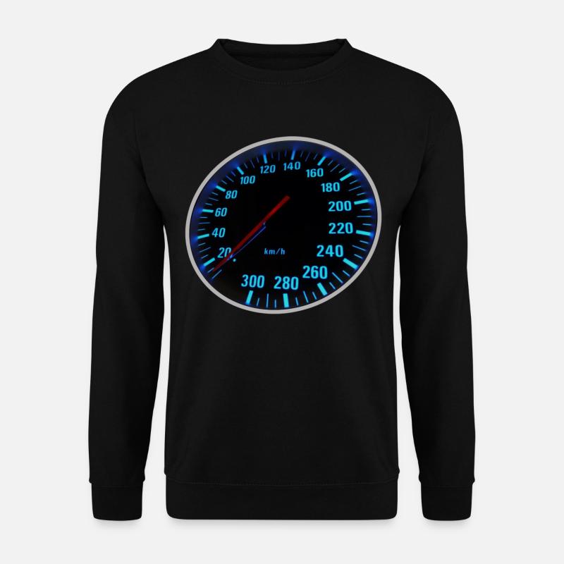 Blue Speedmeter - Tacho - Unisex Pullover - Schwarz