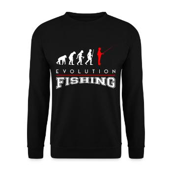 Evolution Fishing Angler Angeln - Unisex Pullover - Schwarz - Vorne - Alina (178cm) & Michal (187cm)
