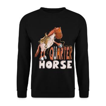 Strawberry Quarter Horse - Unisex Sweatshirt - black - Front - Alina (178cm) & Michal (187cm)
