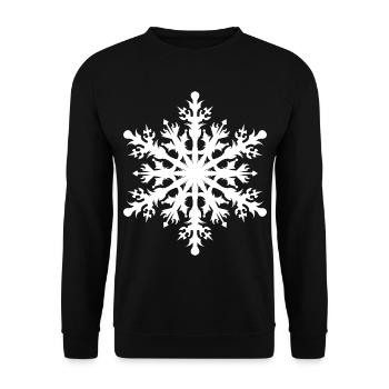 Snowflake Snow Crystals Symbol Winter xmas - Unisex Sweatshirt - black - Front - Alina (178cm) & Michal (187cm)