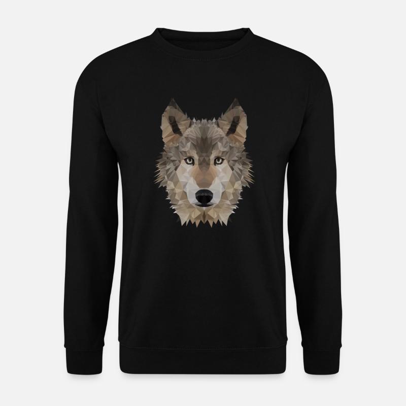 Wolf - Unisex Pullover - Schwarz