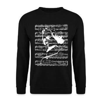 Beethoven - Unisex Pullover - Schwarz - Vorne - Alina (178cm) & Michal (187cm)