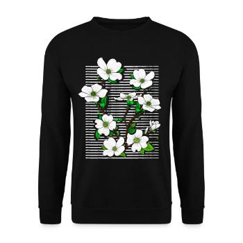 Flowers - Flora - Fleur - Spring - Summer - Unisex Sweatshirt - black - Front - Alina (178cm) & Michal (187cm)