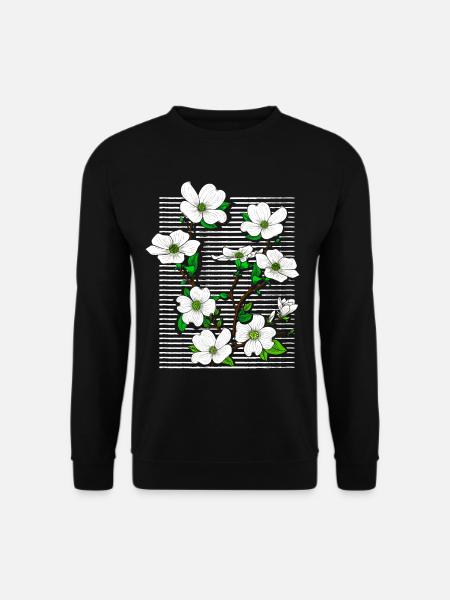 Blumen - Flora - Fleur - Frühling - Sommer - Unisex Pullover - Schwarz