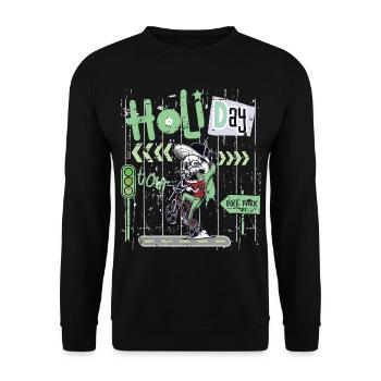 Fahrrad Park Tour - Unisex Pullover - Schwarz - Vorne - Alina (178cm) & Michal (187cm)