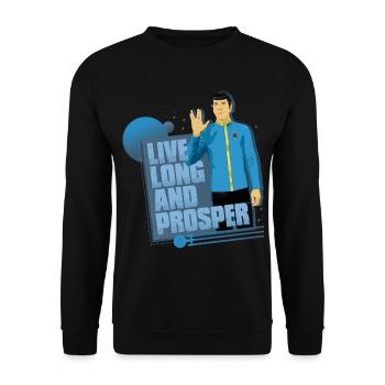 Star Trek The Original Series Live And Prosper - Sweat-shirt Unisexe - noir - Devant - Alina (178cm) & Michal (187cm)