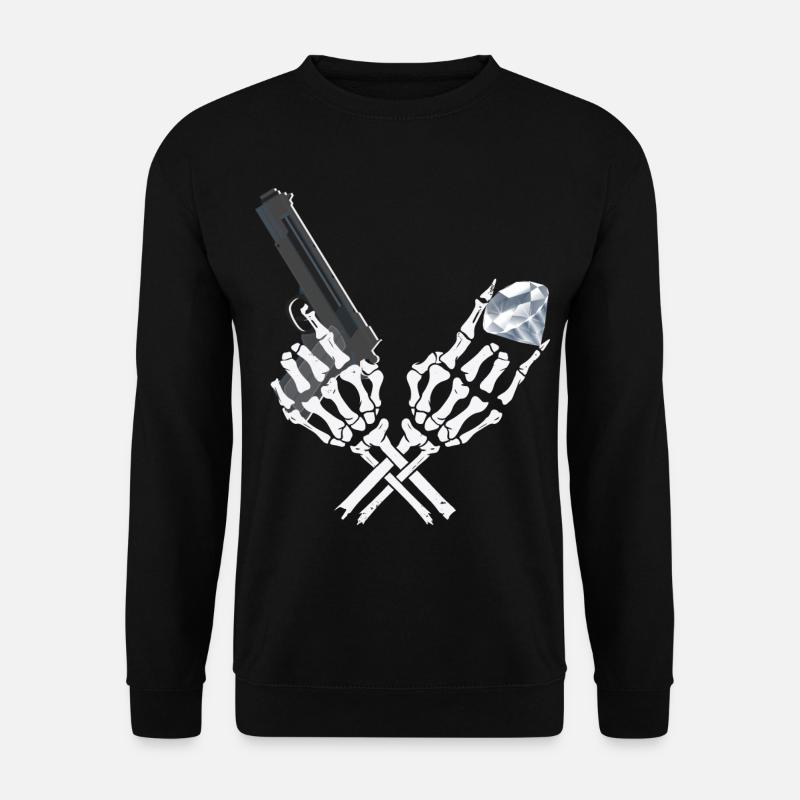 Gangster Skeleton - Unisex Sweatshirt - black