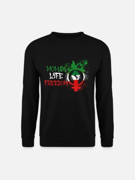 women life freedom,freiheit,iran,schmetterlinge - Unisex Pullover - Schwarz