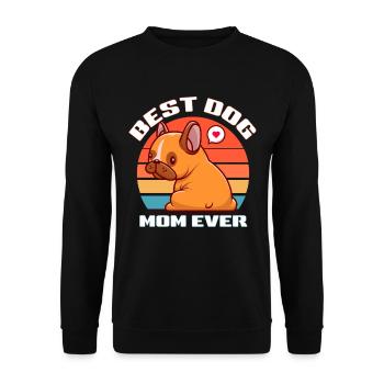 Best Dog Mom - Unisex Sweatshirt - black - Front - Alina (178cm) & Michal (187cm)