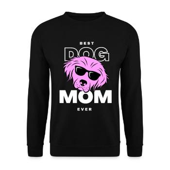 Best Pink Dog Mama - Unisex Sweatshirt - black - Front - Alina (178cm) & Michal (187cm)