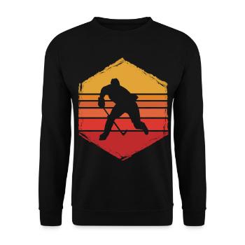 Eishockey - Unisex Sweatshirt - black - Front - Alina (178cm) & Michal (187cm)