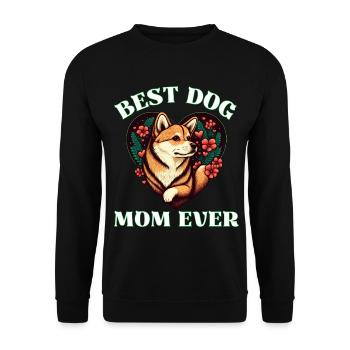 Best Shiba Dog Mama - Unisex Sweatshirt - black - Front - Alina (178cm) & Michal (187cm)