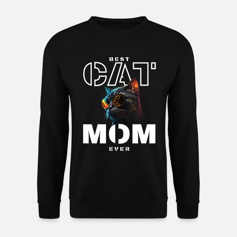 Beste Neon-Katzen-Mama - Unisex Pullover - Schwarz