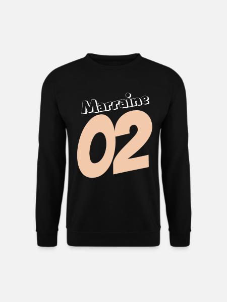 Marraine 02 en rose pêche - Sweat-shirt Unisexe - noir