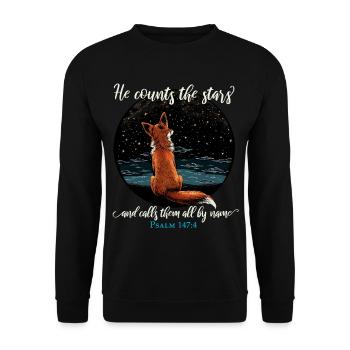 Bible Verse Christian Religious - Unisex Sweatshirt - black - Front - Alina (178cm) & Michal (187cm)