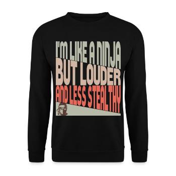 Comme un ninja - Sweat-shirt Unisexe - noir - Devant - Alina (178cm) & Michal (187cm)