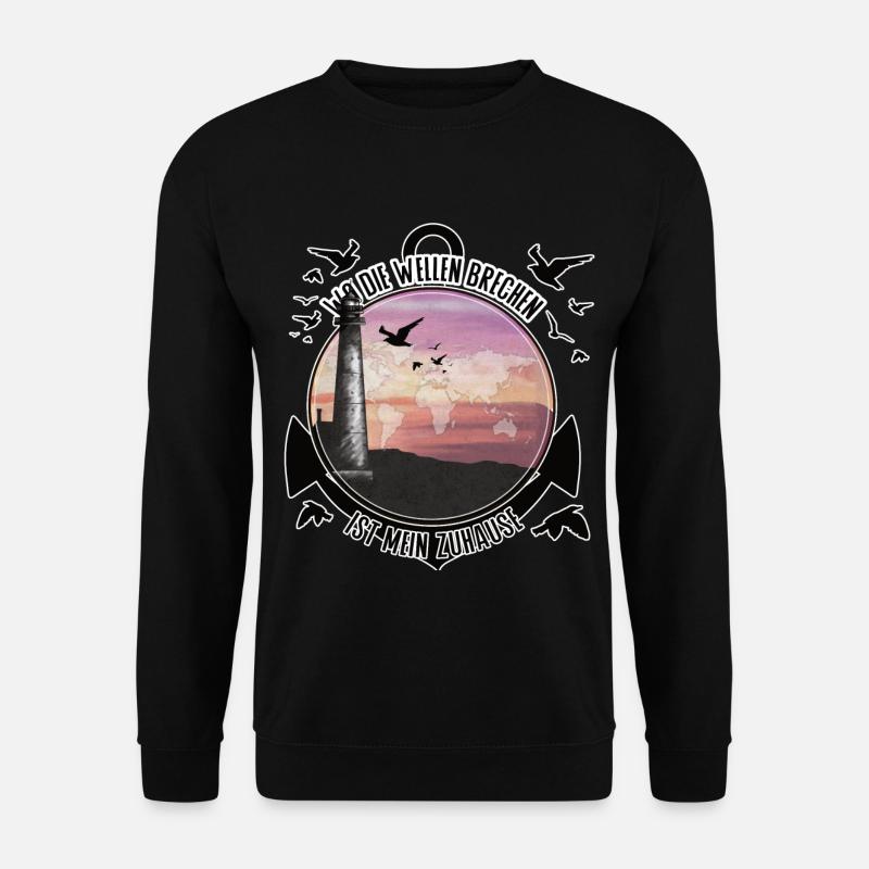 Abenteuer Die Wellen brechen – Wir leben trotzdem - Unisex Pullover - Schwarz
