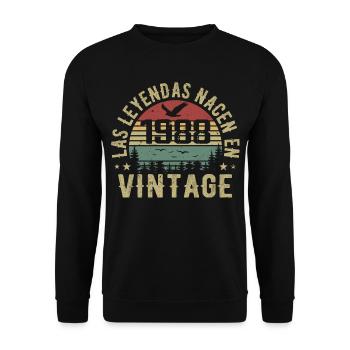 Las leyendas nacen 1988 Regalo de Cumpleaños 1988 - Unisex Sweatshirt - black - Front - Alina (178cm) & Michal (187cm)