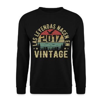 Legends Are Born 2017 Birthday Gift 2017 - Unisex Sweatshirt - black - Front - Alina (178cm) & Michal (187cm)