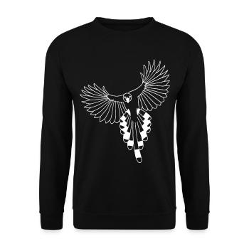 Der Flug des weißen Vogels - Unisex Pullover - Schwarz - Vorne - Alina (178cm) & Michal (187cm)
