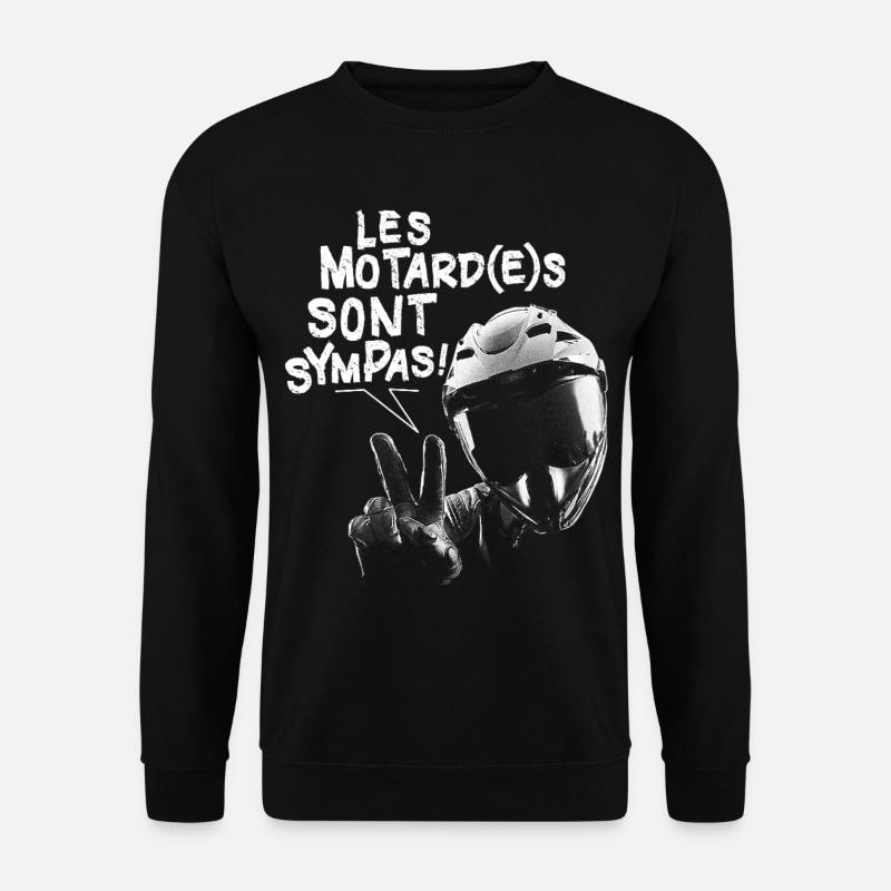 Motorrad Biker Zitat Biker Biker - Unisex Pullover - Schwarz