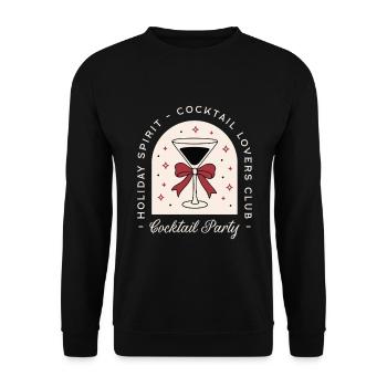 Cocktail lovers party funny holiday spirit martini - Unisex Sweatshirt - black - Front - Alina (178cm) & Michal (187cm)